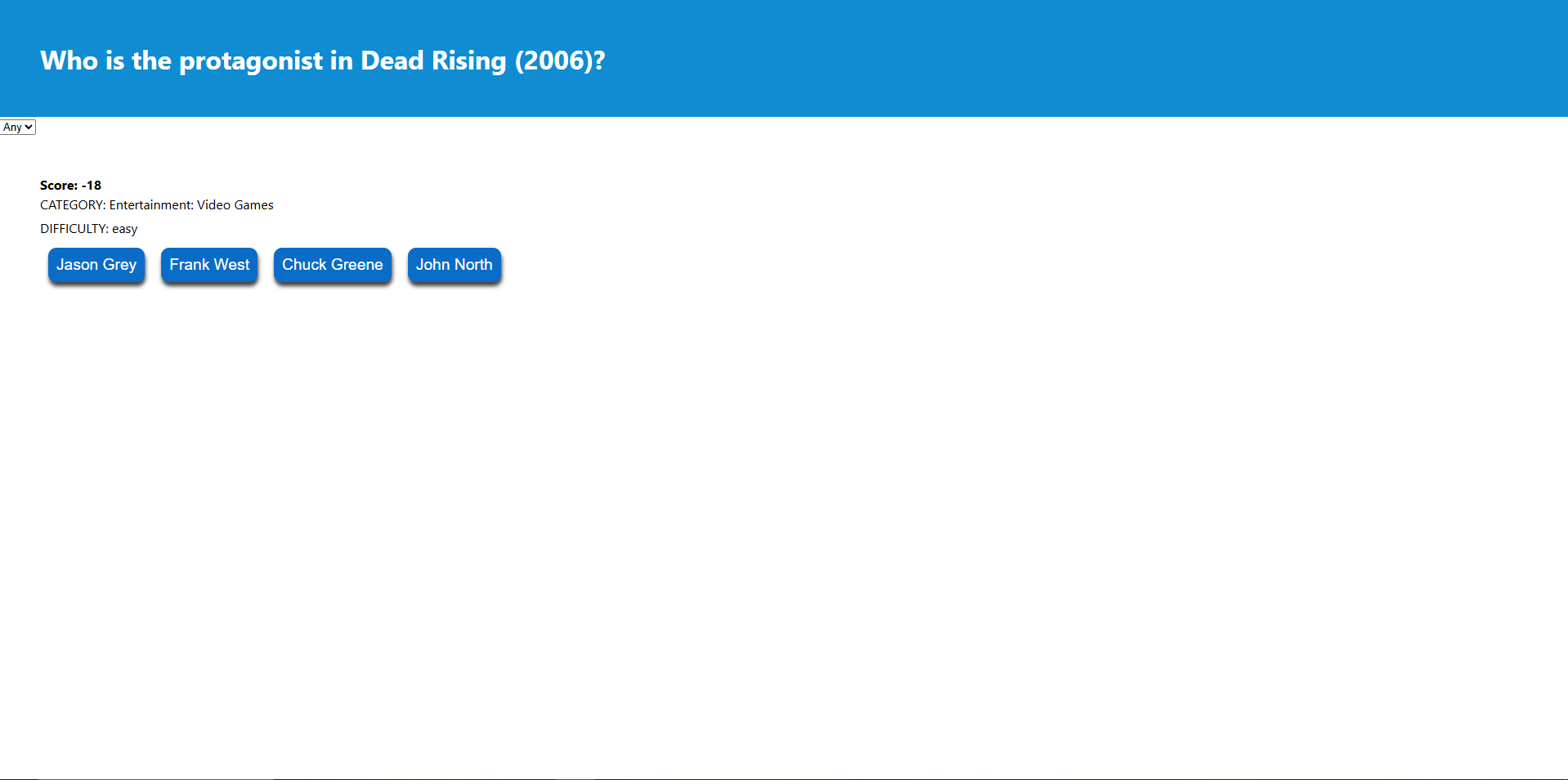 Raeed Karim made a fun little Trivia game for his portfolio